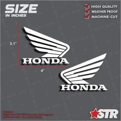 HONDA Logo MOTORCYCLE (2pcs) Cut-out Sticker Waterproof