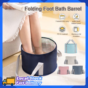 Foldable Basin Foot Spa Soaking Tub Bucket Five-Layer Large Capacity Double Handle Portable Travel Water Container Washing Basket