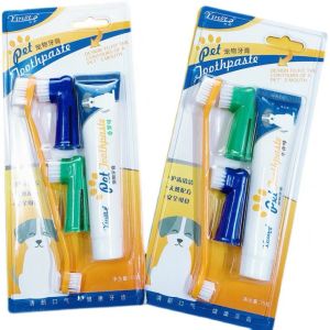 Bộ bàn chải kem đánh răng thú cưng thơm miệng chống sâu răng