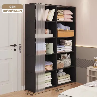 Kệ Đa Tầng Tủ Để Đồ Quần Áo Túi Xách Không Chiếm Diện Tích Không Gian Kệ Phân Tầng Chứa Đồ Sắp Xếp Không Gian Gọn Gàng