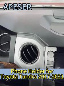 for Toyota Tundra Air Vent Phone Holder 2017- 2nd Gen Tundra Phone Mount Magnetic Navigation Bracket Anti-Shake360 Degree Rotation Tundra Dashboard Cell Phone Mount Stand