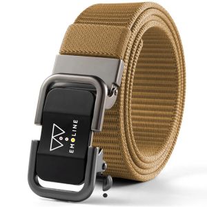 Emoline Men Nylon Belt - Ikat Pinggang Pria Keren Cream