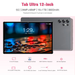 COD + READY แท็บเล็ต Tab แอนดรอยด์12นิ้ว4G 5G WiFi 10Core Snapdragon 8 Gen2ซิมเอสดีการ์ดคู่เหมาะสำหรับแอนดรอยด์13ระบบคอมพิวเตอร์แท็บเล็ตอัจฉริยะแรม16GB + หน่วยความจำ1TB ROM 24MP คู่กล้อง48MP 1440 * แบตเตอรี่3200เกมกระดาน8800Mah