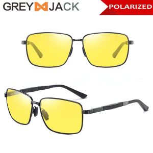 Grey Jack Kacamata Hitam Sunglasses Anti UV400 / Anti Silau Bentuk Kotak Alloy Keren Fashion Pria dan Wanita Dewasa Terbaru 585