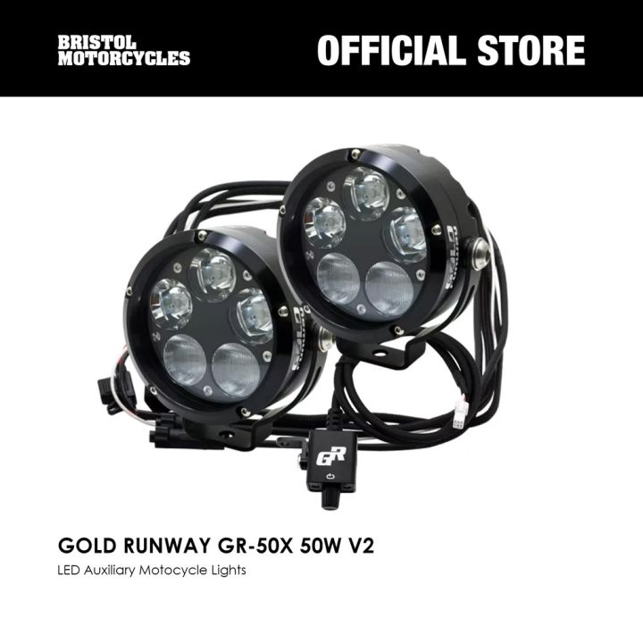 Gold Runway GR-50X 50W LED Auxiliary V1 AND V2| Motorcycle Fog Light ...