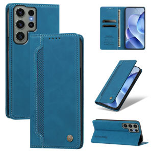 Luxury Business Case For Samsung Galaxy S23 Ultra S24 FE S22 Ultra S23 FE S20 Ultra S21 FE S22 Plus S20 FE S20 Ultra Stand Wallet Phone Cover Cases