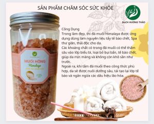 MUỐI HỒNG HIMALAYA muối khoáng tự nhiên tẩy da chết muôi thảo dược bạch hương thảo