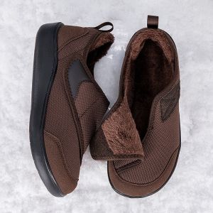 Fecheng mùa thu mùa đông ấm áp cho đàn ông Sneakers tiểu đường giày đi chân ngón chân rộng bị thương chân sưng giày cho nam hoặc nữ