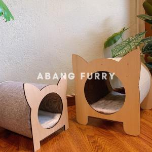 2 in 1 Wooden Cat Corrugated Scratch Board Pet House Pet Bed Rumah Papan cakar kucing pet