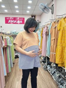 Áo bầu xinh áo bầu công sở bigsize từ 40 tới 95kg thiết kế thun cotton và cotton thấm mồ hôi tốt phù hợp đi làm đi chơi