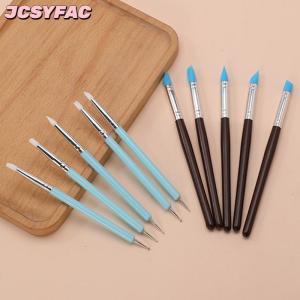 JCSYFAC 5 cái bộ Silicone Đất Sét Điêu Khắc Công Cụ Cho Bàn Chải Mô Hình Chấm Móng Tay Nghệ Thuật Gốm Đất Sét Công Cụ Tự Làm Khắc Gốm Sứ Điêu Khắc