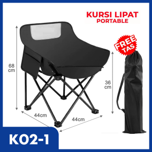Kursi Lipat Bulat Moon Folding Chair Keranjang Camping Tenda Mancing Praktis Alam Outdoor