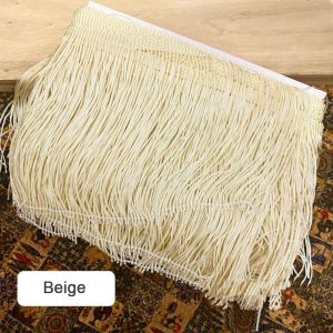 JACAUY 10 Yards Polyester Fringe Trim DIY Craft Accessories 6 Inches Tassel Trim Sewing Fringe Trim Solid color Lace Trim Ribbon Home Accessory