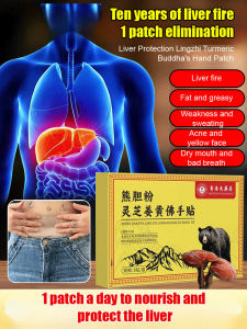 Buy 1 Free 4✨COD✨【Hot Sale】Liver Protection Lingzhi Turmeric Patch 护肝灵芝姜黄贴片