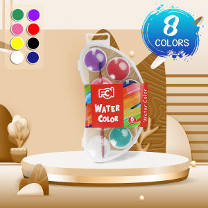FCI Watercolor Paint Set 8/12 and 16 Colors Non - Toxic Painting Arts & Crafts Design For Kids Creative Art Supplies Gift & School use