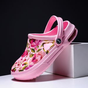 Women Beach Shoes Air Cushion Summer Sandals Garden Shoe Light Ladies Slippers Fashion Print Casual Non-Slip Beach Sandals