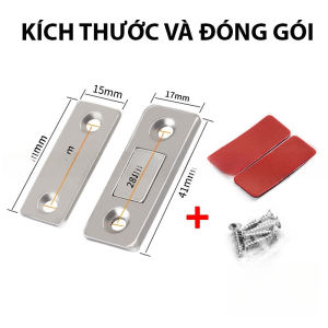 Nam Châm Gắn Cửa Lực Hút Siêu Mạnh Tự Động Hít Giữ Kèm Keo 3M Và Ốc Vít