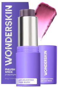 Wonderskin Cream Blush Stick pH-Activated - pHlush Stick Multi-Use Blush for Cheeks and Lips Cooling ing Color-Adjusting Makeup