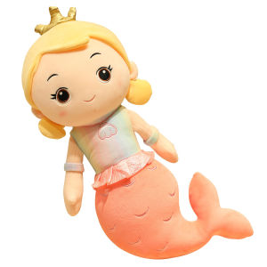 Beautiful Crown Mermaid Plush Toy Kids Girl Cartoon Stuffed Little Mermaid Doll Home Decoration toys for girls girlfriend Birthday Gifts