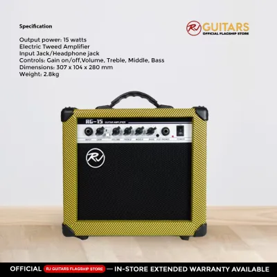 RJ Basics Electric Guitar Amplifier - 15 Watts