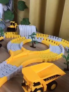 Kids Electric Track Toy Engineering Mini Car Set Puzzle Boy Toys Track Car Train Toys for Children