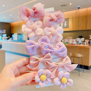 10Pcs Set Children Rubber Cute Hair Tie Set Hair Accessories Band Baby Girl Elastic Rubber Hair Band Baby Flower Bow