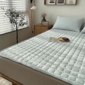 Premium Cooling Mattress Protector Breathable Quilted Soft Mattress Pad Anti-Bacterial Machine Washable