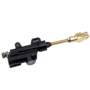 (ในสต็อกในกรุงเทพฯ) ปั้มกระทุ้งเบรคหลัง มีให้เลือกหลายสี ปั้มกระทุ้งเบรคหลังแต่ง ทรงรถสูตร ใส่น้ำมันเบรคในตัว สีเทา Motorcycle Rear Brake Pump