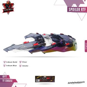 Spoiler Helm Kyt Ttc Tt Course 3D RTF Extention Aksesoris Clear Hitam Smoke Iridium Red Blue