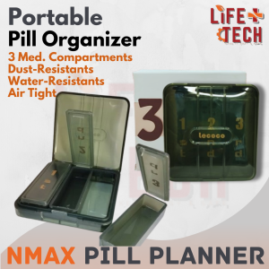 Pill Box LECOCO Large-Capacity Morning Noon Evening Combination Pill Box Daily | 3 Compartments | 3 Times Per Day