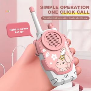 SDFSF 2Pcs Wireless Kids Walkie Talkie Toys Rabbit Frog Parent-child Interaction Mini Handheld Walkie Talkie Creative Portable Long-distance Radio Phone Boy/Girl