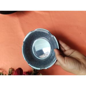 Dĩa tròn hoa nhựa melamine vân đá xanh đựng thức ăn nhiều size - DH106