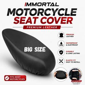 Immortal Motobag Leather Seat Cover Black (SMALL AND BIG) Waterproof and High Quality All Weather Protection.