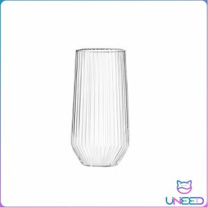 Need. Water Cup Coffee Milk Vertical Pattern Glass Simple Style High-Value Household Drink Cups 500ml