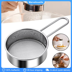Small Handheld Fine Mesh Flours Sieve Sugar Cocoa Matcha Powder Flour Colander Fine Mesh Strainer Baking Tools