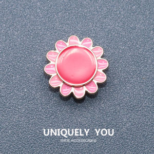 Metal jibbitz crocs charm crocs Shoe Buckle Shoe Accessories metal Rotating Flower Fashion Shoes Accessories