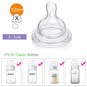 Silicone Avent Classic Nipple Wide Neck feeding Bottle Teats Replacement soft pacifier BPA Free