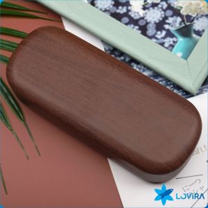 LoviRa Portable glasses case hard wood grain glasses frame case reading glasses frame case