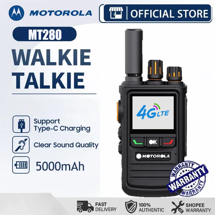 Motorola Walkie Talkie MT-280 5000KM TYPE-C Lifetime IP54 Waterproof Audio Handheld Two Way Radio Android