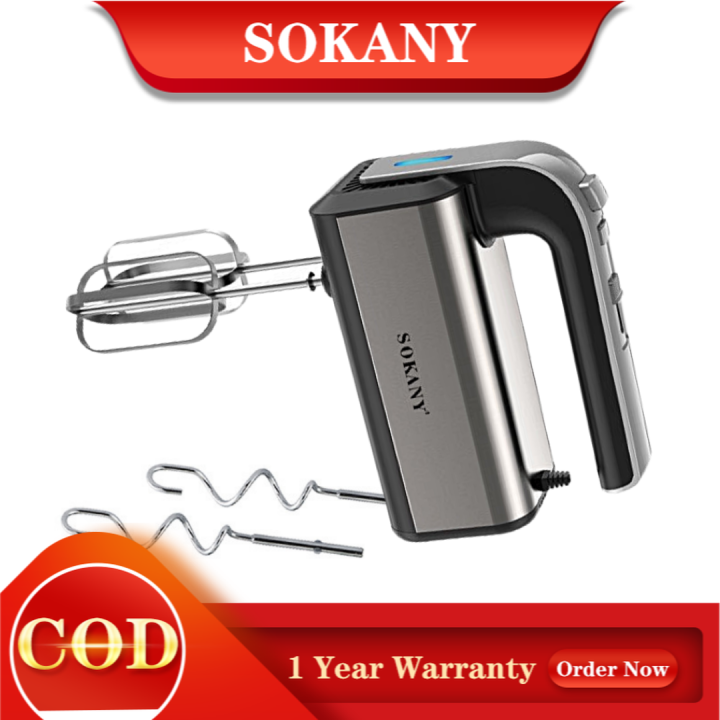 Sokany Hand Mixer 6651 5 Speed Dough Hand Mixer Egg Beater Food Blender