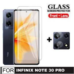 PROMO PAKET 2 IN 1 TEMPERED GLASS FULL COVER INFINIX GT 10 PRO 5G / INFINIX NOTE 30 / INFINIX NOTE 30 PRO / INFINIX HOT 12 PLAY/NFC 2022 ANTI GORES KACA LAYAR & CAMERA