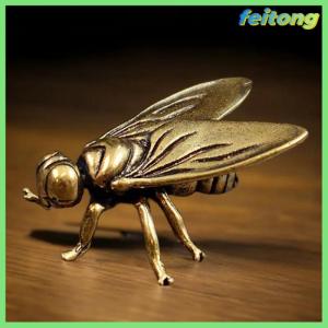 【feitong】🚕🚕【HOT SALE】 1 Piece Metal Insects Animal Figurine Home Office Desktop Decor Mini Brass Fly Insect Ornament Miniature Statue Vintage Craft Decoration