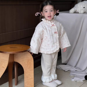 Childrens winter cotton coat baby autumn and winter clothing fleece-lined clothes Korean-style childrens clothing girls thick cotton coat infant cotton jacket
