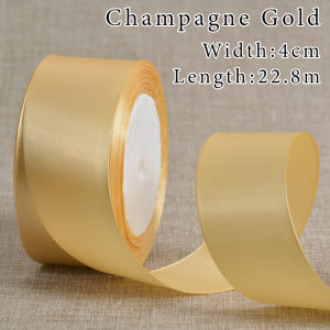 (25 Yards/Roll) 4cm Satin Ribbon For Flower Romantic Gift Wrapping DIY Rose Flowers Party Decoration