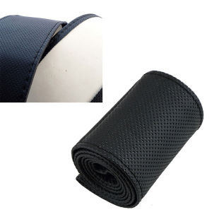 [MIETAO] New Car Truck Leather Steering Wheel Cover With Needles and Thread Black DIY