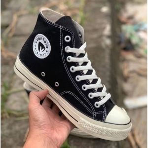 PROMO!!! Sepatu Ventela Ethnic High Black Natural - Sepatu Sneakers Casual Pria Wanita
