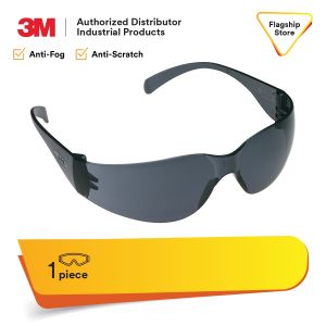 3M Virtua Protective Eyewear 11330 Gray Anti-Fog Anti-Scratch UV Lens Gray Temple ANSI Z87.1-2020 Safety Glasses
