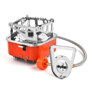 Camping Stove with Pipe Card Type Mini Stove Butane Folding Ultralight Split Lighter Portable Outdoor Folding Camping Stove
