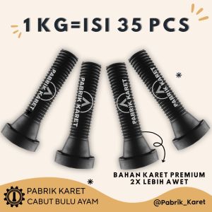 Paket Hemat 1 kg isi 35 pcs Karet Pencabut Bulu Ayam | Bebek | Hitam Lentur Hemat Ongkir