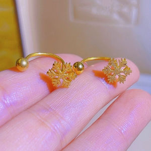 { "ไม่ปลอดภัย": "OYJR ต่างหูสแตนเลส เกล็ดหิมะ สีทอง, สีทอง สําหรับผู้หญิง",